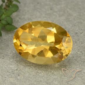 Citrine Orange Doré naturelle ovale, 5.20 ct, VVS-VS