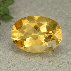 Citrine Jaune naturelle Coupe ovale, 5.13 ct, VVS-VS