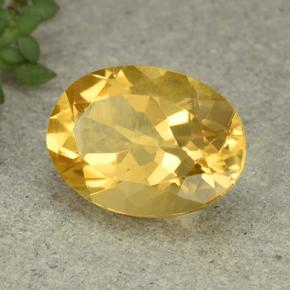 Citrine Jaune naturelle Coupe ovale, 5.13 ct, VVS-VS
