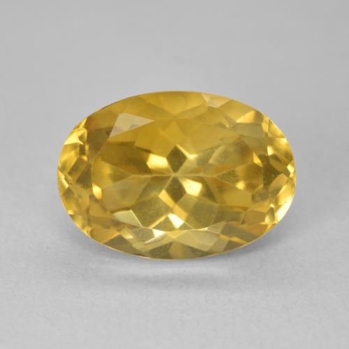 6.48ct Naturel Doré moyen Citrine, ovale, VVS-VS