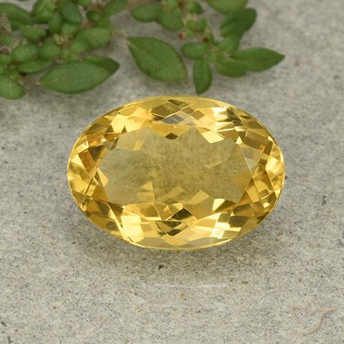 Citrine Orange Doré naturelle ovale, 5.49 ct, VVS-VS