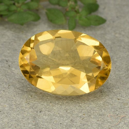 5.25ct Naturel Doré moyen Citrine, ovale, VVS-VS