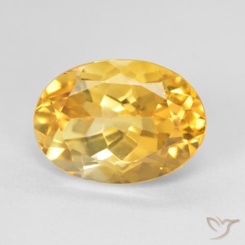 6.40ct Naturel Orange Doré Citrine, ovale, VVS-VS