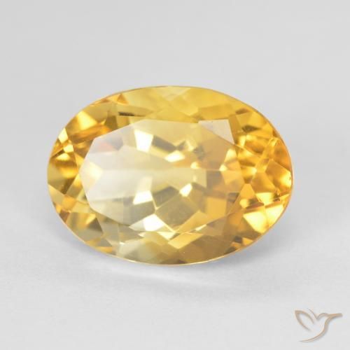 Citrine Orange Doré naturelle ovale, 6.40 ct, VVS-VS