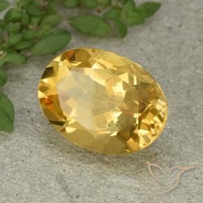 Citrine Orange Doré naturelle ovale, 5.91 ct, VVS-VS