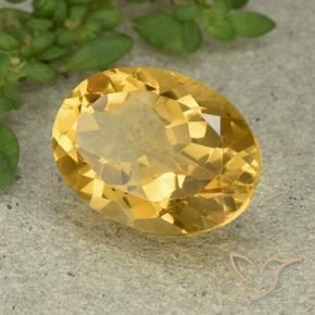 Citrine Doré moyen naturelle ovale, 5.73 ct, VVS