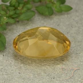 Citrine Doré moyen naturelle ovale, 5.73 ct, VVS