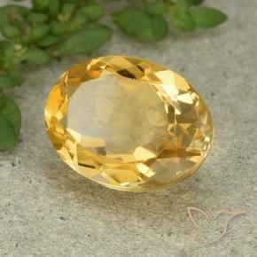 Citrine Orange Doré naturelle ovale, 5.94 ct, VVS