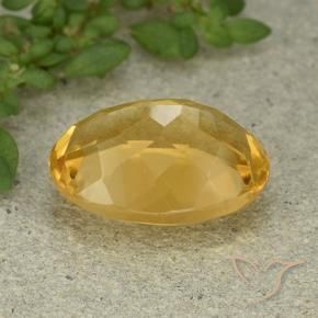 Citrine Orange Doré naturelle ovale, 5.94 ct, VVS