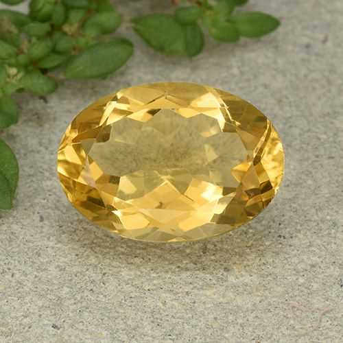 5.15ct Naturel Doré moyen Citrine, ovale, VVS