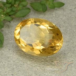 Citrine Doré moyen naturelle ovale, 5.15 ct, VVS