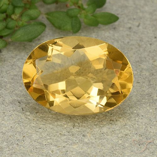4.83ct Naturel Doré moyen Citrine, ovale, VVS