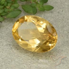 Citrine Doré moyen naturelle ovale, 4.83 ct, VVS