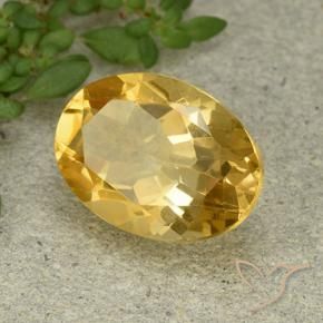 Citrine Orange Doré naturelle ovale, 5.13 ct, VVS