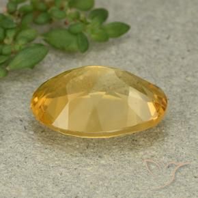 Citrine Orange Doré naturelle ovale, 5.13 ct, VVS