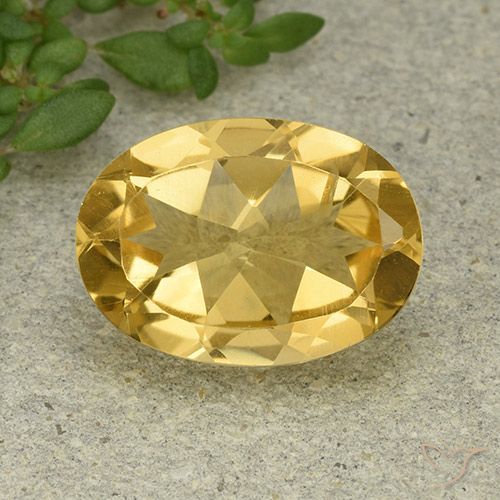 Citrine Orange Doré naturelle ovale, 5.19 ct, VS