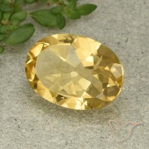 Citrine Orange Doré naturelle ovale, 5.19 ct, VS