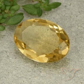 Citrine Orange Doré naturelle ovale, 3.99 ct, VVS