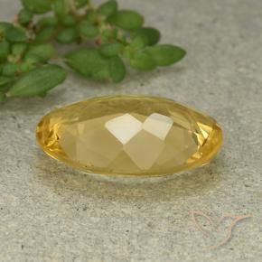 Citrine Orange Doré naturelle ovale, 3.99 ct, VVS