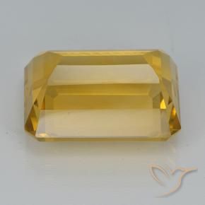 Citrine Doré foncé naturelle Octogone / coupe Émeraude, 8.02 ct, VVS