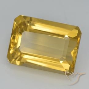 Citrine Orange Doré naturelle Octogone / coupe Émeraude, 7.47 ct, VVS