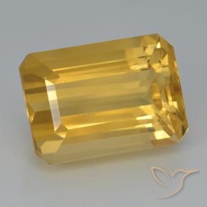 Citrine Doré foncé naturelle Octogone / coupe Émeraude, 8.49 ct, VVS