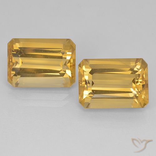 15.32ctw Naturel Orange doré profond Citrine, Taille émeraude, VVS-VS