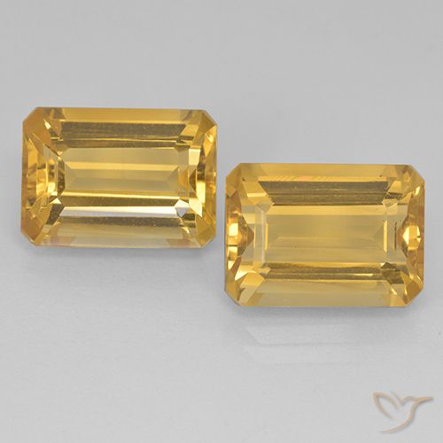 Achetez naturel 15.59ct Doré moyen-foncé Citrine gems, Taille émeraude, En provenance Brésil chez GemSelect. En stock, livraison internationale!
