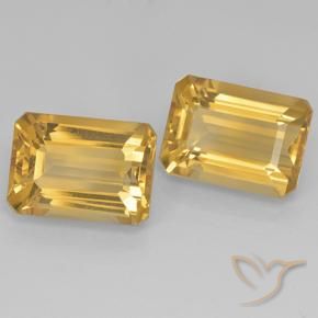 Achetez naturel 15.59ct Doré moyen-foncé Citrine gems, Taille émeraude, En provenance Brésil chez GemSelect. En stock, livraison internationale!