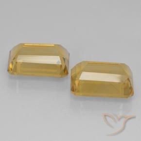Achetez naturel 15.59ct Doré moyen-foncé Citrine gems, Taille émeraude, En provenance Brésil chez GemSelect. En stock, livraison internationale!