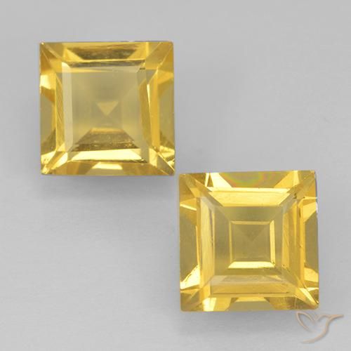 1.83ctw Naturel Doré Citrine, Carré, VVS-VS