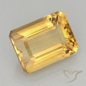 Citrine Or moyen naturelle Octogone / coupe Émeraude, 11.43 ct, VVS-VS