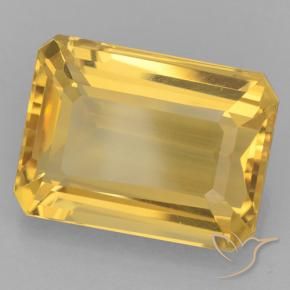 Citrine Doré naturelle Octogone / coupe Émeraude, 11.38 ct, VVS
