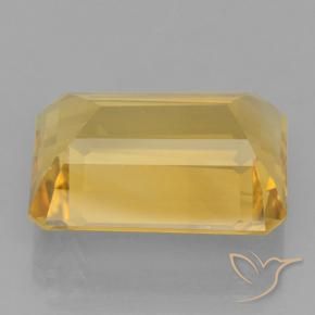 Citrine Doré naturelle Octogone / coupe Émeraude, 11.38 ct, VVS