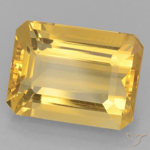 Citrine Or moyen naturelle Octogone / coupe Émeraude, 10.85 ct, VVS