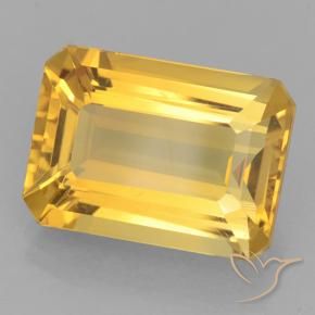 Citrine Or moyen naturelle Octogone / coupe Émeraude, 7.18 ct, VVS
