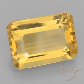 Citrine Doré naturelle Octogone / coupe Émeraude, 6.45 ct, VVS