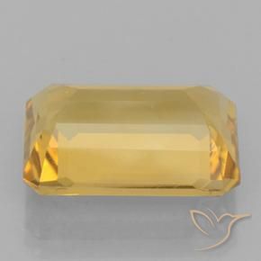 Citrine Doré naturelle Octogone / coupe Émeraude, 6.45 ct, VVS