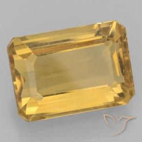Citrine Doré naturelle Octogone / coupe Émeraude, 7.69 ct, VVS-VS