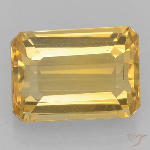 Citrine Doré vif naturelle Octogone / coupe Émeraude, 7.40 ct, VVS