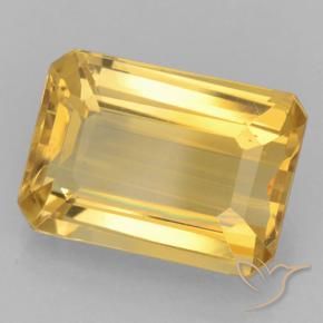 Citrine Doré vif naturelle Octogone / coupe Émeraude, 7.40 ct, VVS