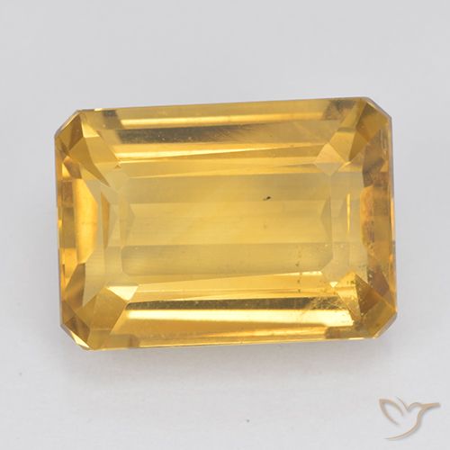 Citrine Doré vif naturelle Octogone / coupe Émeraude, 7.50 ct, VVS-VS