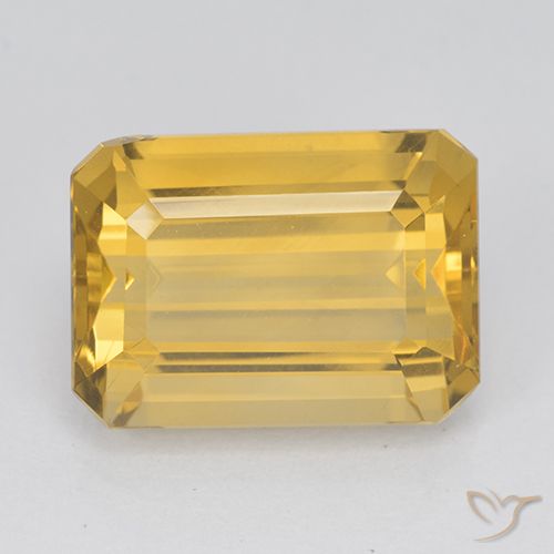 Citrine Or moyen naturelle Octogone / coupe Émeraude, 7.78 ct, VVS