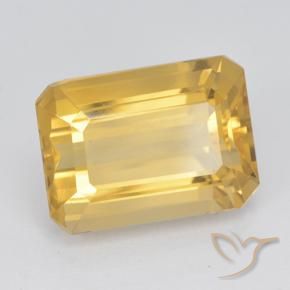 Citrine Or moyen naturelle Octogone / coupe Émeraude, 7.78 ct, VVS