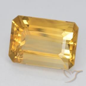 Citrine Or naturelle Octogone / coupe Émeraude, 7.30 ct, VVS-VS