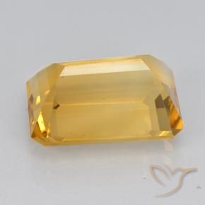 Citrine Or naturelle Octogone / coupe Émeraude, 7.30 ct, VVS-VS