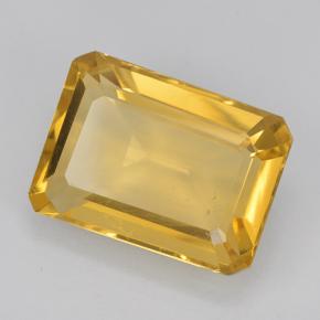 Citrine doré moyen naturelle taille émeraude, 6,42 ct, VVS