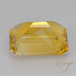 Citrine Orange Doré naturelle Octogone / coupe Émeraude, 6.94 ct, VVS-VS
