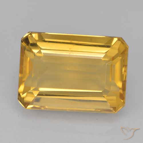 Citrine Doré moyen naturelle Octogone / coupe Émeraude, 8.50 ct, VVS-VS