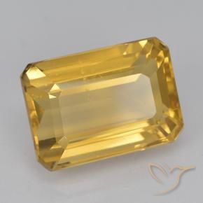 Citrine Doré moyen naturelle Octogone / coupe Émeraude, 8.50 ct, VVS-VS